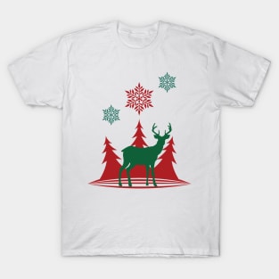 Xmas and Reindeer Rudolph T-Shirt
